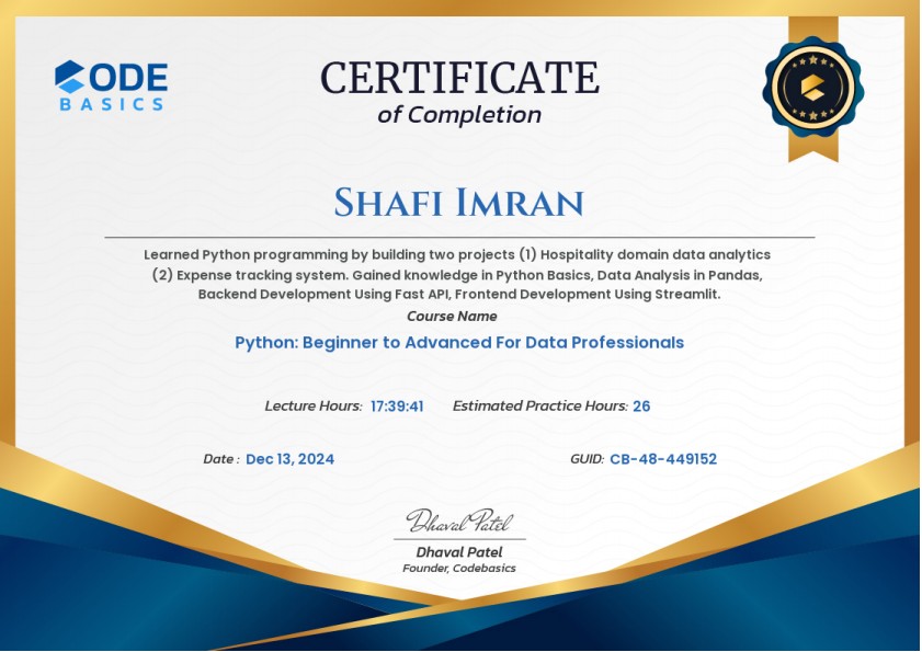 Python Certificate